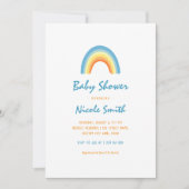 Eenvoudig handschrift Rainbow Baby shower Kaart (Voorkant)