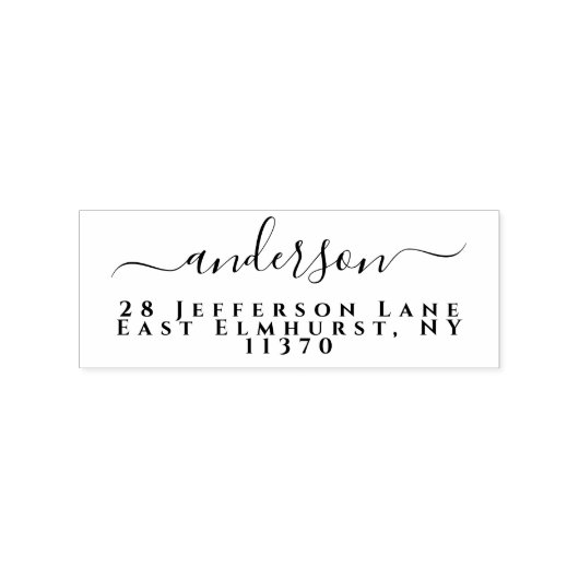 Eenvoudig handschrift retouradres 	rubberstempel (Afrduk)