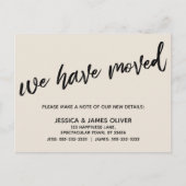 Eenvoudig handschrift We hebben Typografie Cream v Briefkaart (Voorkant)