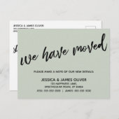 Eenvoudig handschrift We hebben Typografie Sage ve Briefkaart (Voorkant / Achterkant)