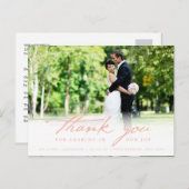 Eenvoudig handschrijfscript Classy Weddenschap Har Briefkaart (Voorkant / Achterkant)