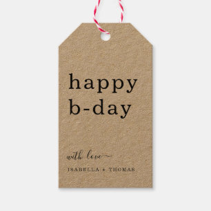 Eenvoudig Happy Birthday Gift Label Cadeaulabel