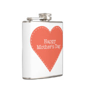 Eenvoudig Happy Moederdag Heart Heupfles (Rechts)