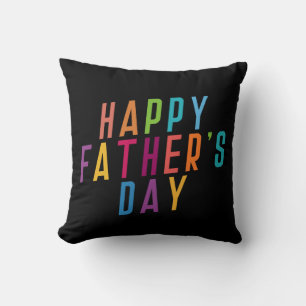 Eenvoudig Happy Vaderdag Typography-Sierkussen Kussen