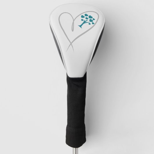 Eenvoudig hart golfheadcover (Voorkant)