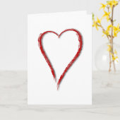 Eenvoudig Hart - Groet binnen Kaart (Gele Bloem)