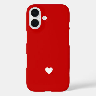 Eenvoudig Hart Rood Modern Love Minimal Classic Ch iPhone 16 Hoesje