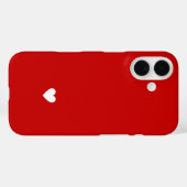 Eenvoudig Hart Rood & Wit Modern Love Valentijns Case-Mate iPhone Case (Achterkant (horizontaal))