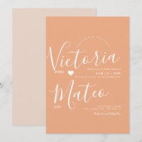 Eenvoudig Hart Script Typografie Warme Trouwdag