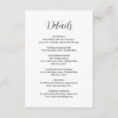 Eenvoudig hedendaags zwart en wit modern huwelijk informatiekaartje (Voorkant)