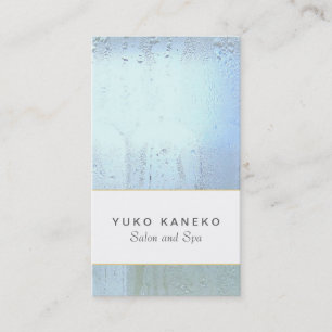 Eenvoudig helder lichtblauw salon en camera's visitekaartje