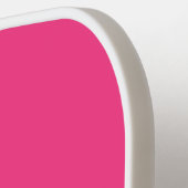 Eenvoudig Helder Roze en Bord Roze Monogram Pickleball Paddle (Links Detail)