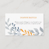 Eenvoudig herfst bladeren luier raffel ticket informatiekaartje (Voorkant)