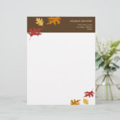 Eenvoudig herfstbruine Thanksgiving Persoonlijk Briefhoofd (Staand voorkant)