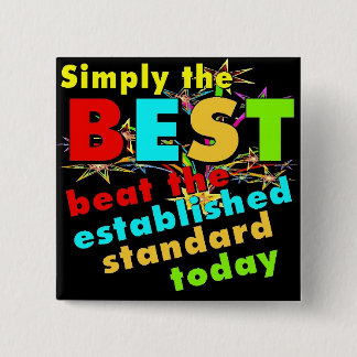 Eenvoudig het beste vierkante button 5,1 cm
