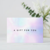 Eenvoudig holografisch cadeaubon (Staand voorkant)