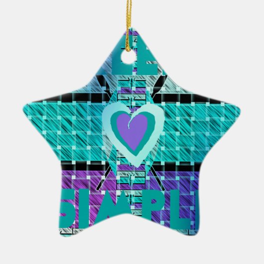 Eenvoudig houden keramisch ornament (Voorkant)