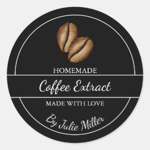 Eenvoudig huisgemaakt koffie extract label