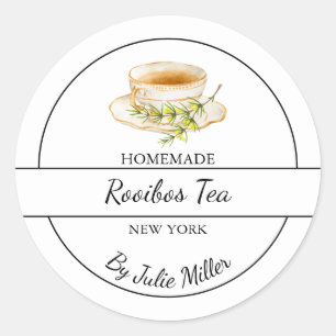 Eenvoudig Huisgemaakt Rooibos Thee Label