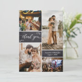 Eenvoudig huwelijk bedankt Foto Collage= (Staand voorkant)