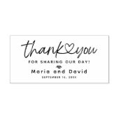 Eenvoudig huwelijk bedankt 	rubberstempel (Afrduk)