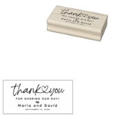 Eenvoudig huwelijk bedankt 	rubberstempel (Gestempeld)