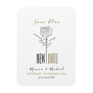 Eenvoudig huwelijk uitgesteld wijzig de datum magneet