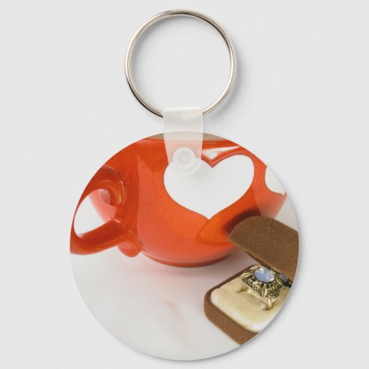 Eenvoudig huwelijksvoorstel sleutelhanger (Voorkant)