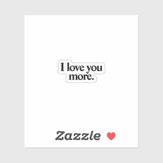 Eenvoudig ik hou meer van je waterflesje Sticker (Vel)