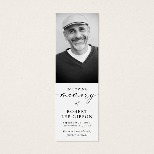 Eenvoudig in liefdevolle herinnering begrafenis Bl Mini Visitekaartjes (Voorkant)