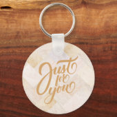 Eenvoudig ingetogen marmer sleutelhanger (Voorkant)