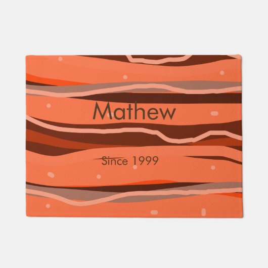 Eenvoudig initiaal Letter Monogram Naam toevoegen  Deurmat (Voorkant)