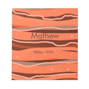 Eenvoudig initiaal Letter Monogram Naam toevoegen  Notitieblok