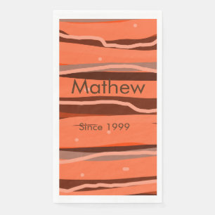 Eenvoudig initiaal Letter Monogram Naam toevoegen  Servet