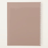 Eenvoudig Initiaal met beige toned Planner (Achterkant)