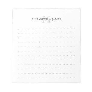 Eenvoudig Initiaal Monogram Coupnaam Notitieblok