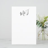 Eenvoudig Initialen voor weduwschap in paar (Staand voorkant)