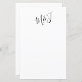 Eenvoudig Initialen voor weduwschap in paar (Voorkant / Achterkant)