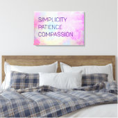 Eenvoudig Inspirerend van patiëntencompassie Canvas Afdruk (Insitu (Slaapkamer))