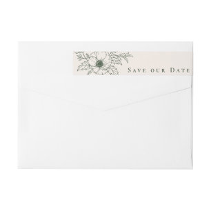 Eenvoudig Ivory Anemone Art Floral Save the Date