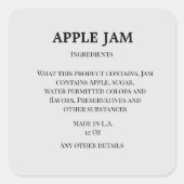 eenvoudig jam - label voor kleine bedrijven (Voorkant)