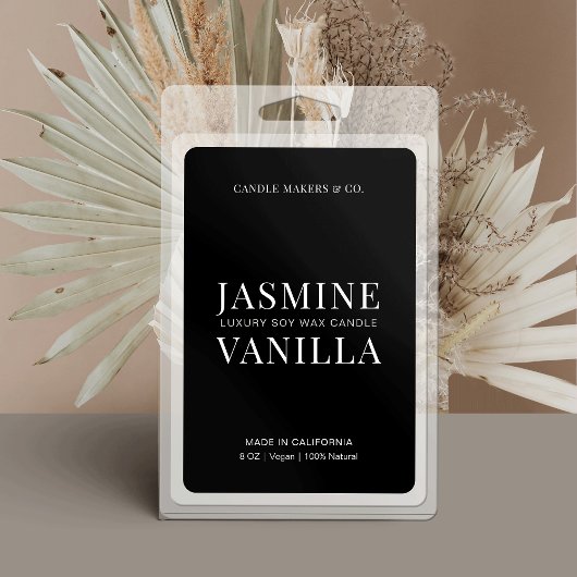 Eenvoudig kaartenlabel minimalistisch zwart-wit voedselcontainer etiket