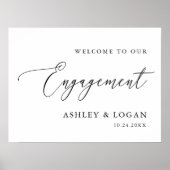 Eenvoudig kalligrafie landelijke welkomstbord voor poster (Voorkant)