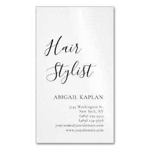 Eenvoudig Kapper Moderne Minimalistische Elegantie Magnetisch Visitekaartje
