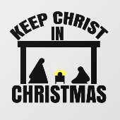 Eenvoudig KEEPSCHRIST IN CHRISTMAS Raamsticker (Vel)