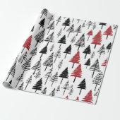 Eenvoudig kerstboom inpakpapier (Uitgerold)