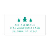 Eenvoudig kerstboomretouradres zelfinktende stempel (Design)