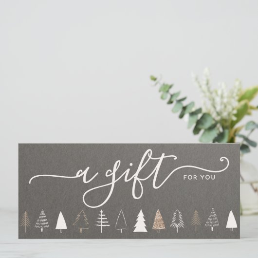 Eenvoudig kerstcadeaubon voor feestdagen (Staand voorkant)