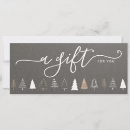 Eenvoudig kerstcadeaubon voor feestdagen