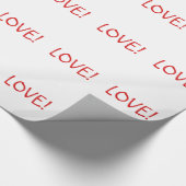 Eenvoudig kerstcadeautje Red Font Cadeaupapier (Hoek)